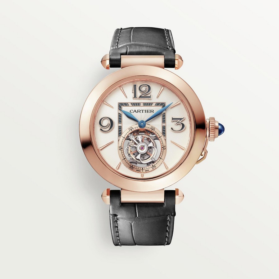 Đồng Hồ Cartier Pasha De Cartier Watch Nam Xám Vàng Hồng